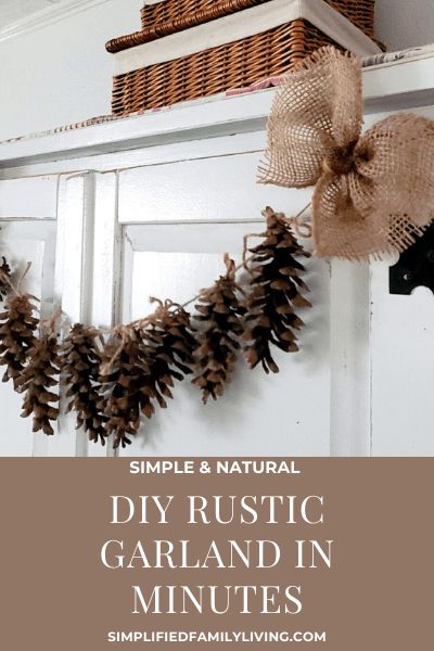 Pinecone Garland Diy, Natural Christmas Tree Ideas Rustic, Make Garland, Earth Decor, Natural Garland, Pine Cone Garland, Rustic Garland, Fall Crafting, How To Make Garland