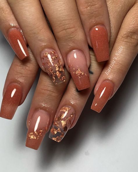 Ongles Colourful Nails, September Nails, November Nails, Fall Gel Nails, October Nails, Colorful Nails, Blush Nails, Fall Acrylic Nails, Thanksgiving Nails