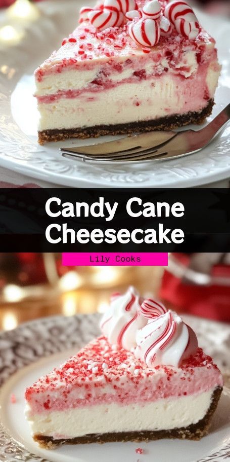 Candy Cane Cheesecake in the Instant Pot | Festive Holiday Dessert Recipe Impress your holiday guests with this Instant Pot Candy Cane Cheesecake! Creamy, peppermint-flavored cheesecake with a graham cracker crust, topped with crushed candy canes—an easy and delicious festive treat perfect for Christmas celebrations. Discover the step-by-step recipe now! ..... Candy Cane Cheesecake Recipes, Christmas Sugar Cookie Cheesecake, Peppermint Cheesecake Recipes, Pepermint Cheesecake, Candy Cane Pie Recipe, Mini Peppermint Cheesecake, No Bake Peppermint Bark Cheesecake, Cookies And Cream Peppermint Cheesecake, Cheesecake Recipes Peppermint