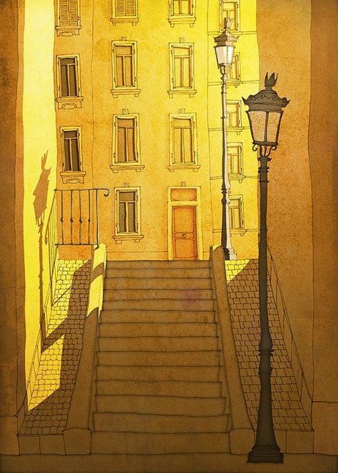 Art Parisien, Night Paris, Paris Illustration, Paris Decor, Paris Poster, Paris Art, Wow Art, Art Et Illustration, Yellow Aesthetic