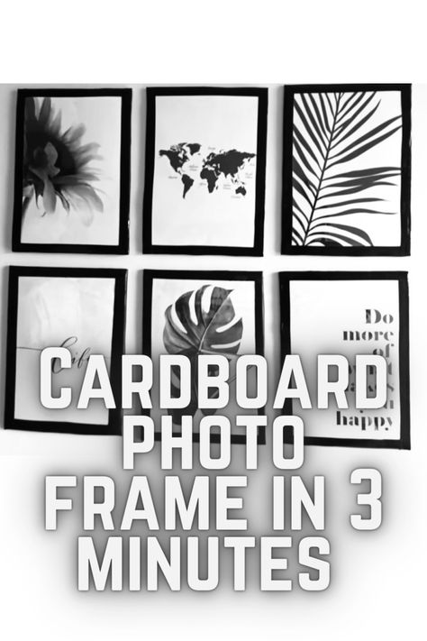 Easy Diy Picture Frames Cardboard, Diy Picture Frames Cardboard, Cardboard Frames For Pictures, Diy Frame Cardboard, Cardboard Frame Diy Wall Decor, Diy Photo Frames Cardboard Wall Art, Diy Large Photo Frame, How To Make Your Own Picture Frame, Diy Cardboard Picture Frame