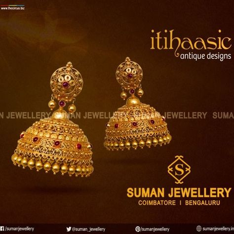 Gold Jumkas Design Latest Bridal, Zumka Design Gold, Jhumkas Gold Indian, Jumkis Indian Jewelry, Gold Jhumka Earrings Bridal, Jumkas Gold, Temple Jewellery Jhumkas, Temple Jewellery Earrings, Gold Earrings Indian