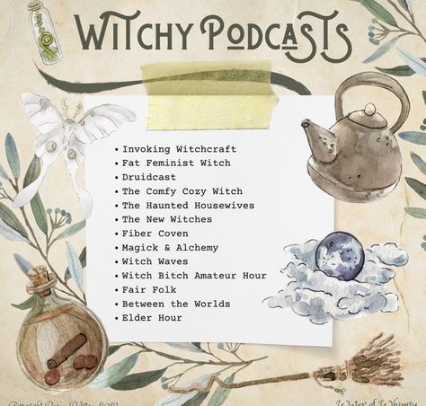 Witchy Podcasts, Water Of Whimsy, Water Witchcraft, Green Witchcraft, Witch Tarot, Wiccan Magic, Witch Spirituality, Eclectic Witch, Witch Spell Book