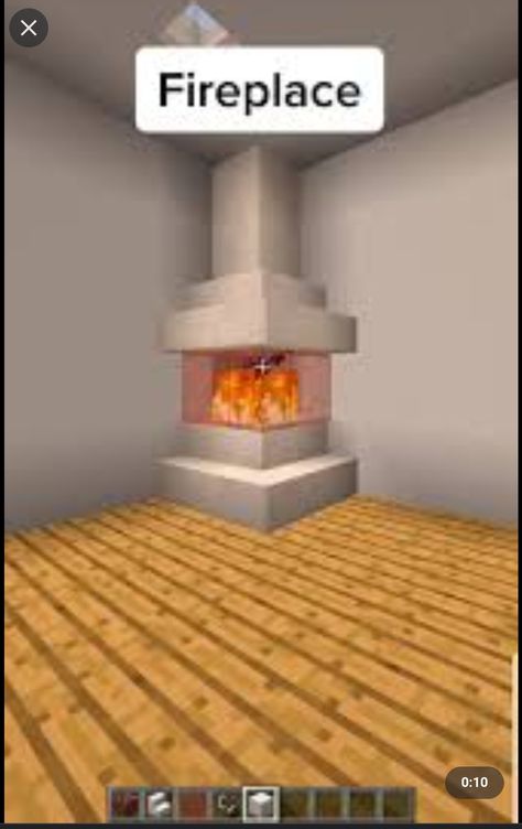 Mincraft Idea Interior Houses, Minecraft Modern Living Room Ideas, Corner Fireplace Minecraft, How To Make A Fireplace In Minecraft, Tv Ideas Minecraft, Minecraft Building Ideas Living Room, Minecraft Hotel Lobby Ideas, Tv Minecraft Ideas, Minecraft Empty Space Ideas