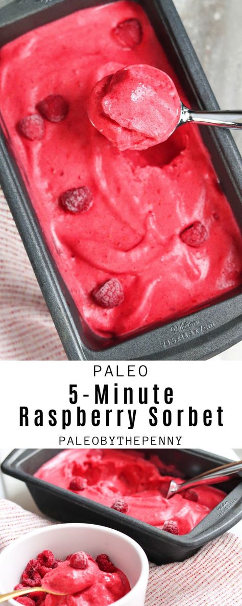 Raspberry Recipes Healthy, Berry Sorbet Recipe, Sorbet Recipes Easy, Rasberry Recipes, Fresh Raspberry Recipes, Raspberry Sorbet Recipe, Homemade Sorbet, Summer Sorbet, Sorbet Is