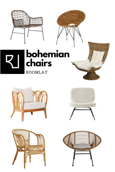 Are you looking to create a Bohemian-style living room? Whether you are looking for a rattan or wicker, boho accent chairs make it easy to add a splash of color to your space. #bohochairslivingroom #bohoaccentchairs #bohemianinterior #bohemiandecor #rattanchair Boho Chairs Bohemian Style, Boho Accent Chairs For Living Room, Bohemian Furniture Ideas, Boho Chairs, Boho Accent Chair, Bohemian Chair, Bohemian Style Living Room, Bohemian Interior Design, Cozy Home Office