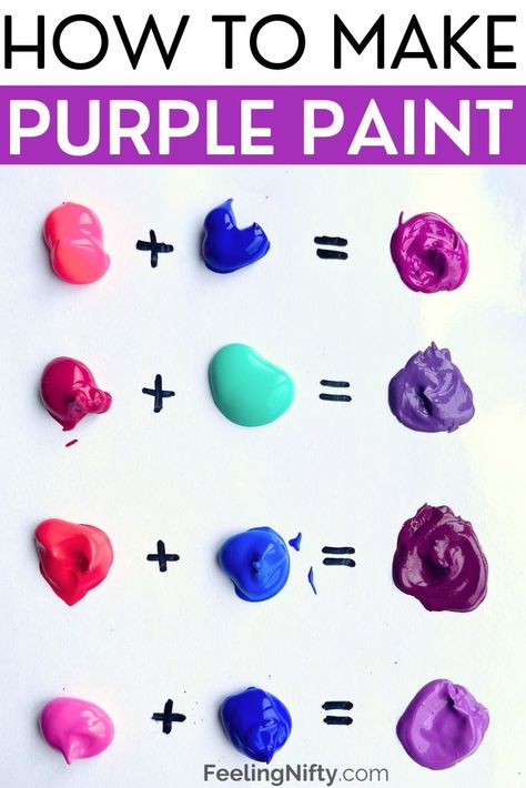 How To Make Perfect Purple Paint: Mixing Colors Guide Mix Purple Paint, How To Mix Colours, Color Mixing Chart Acrylic Colour Wheel, Mixing Purple Paint Acrylic, Mixing Colours Paint, Color Mixing Chart Acrylic Paint, How To Make Grey Color, How To Mix Purple Color, How To Make Colours