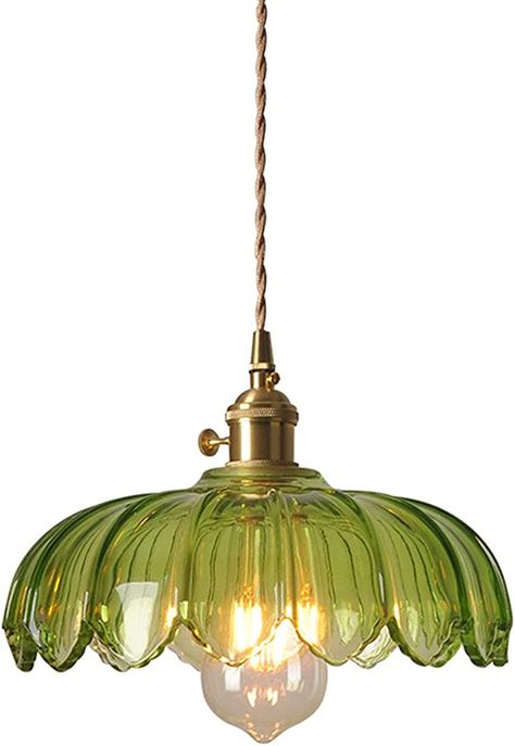 Green Pendant Light, Industrial Pendant Lamps, Lustre Vintage, Bar Ceilings, Green Lamp Shade, Brass Light Fixture, Luminaire Vintage, Hanging Ceiling Lamps, Farmhouse Pendant Lighting