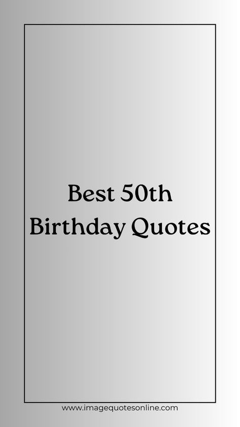 As someone turns 50, it is a time to reflect on the wonderful experiences, cherish the memories, and embrace the wisdom gained over the years. To make this milestone even more memorable, we have curated a comprehensive collection of 150+ quotes specifically tailored for the 50th birthday. 50 Memories For 50th Birthday, Happy50th Birthday Wishes, 50th Birthday Inspirational Quotes, 50 Years Quotes Turning 50, Quote For 50th Birthday, 50th Birthday For Men Quotes, 50th Quote Turning 50, Wishes For 50th Birthday, My 50th Birthday Quotes