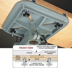 Woodworking Drill Press, Drill Press Stand, Press Table, Drill Press Table, Workshop Tools, Woodworking Inspiration, Wood Shop Projects, Workshop Organization, Woodworking Workbench