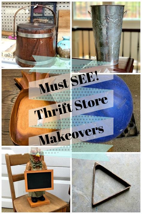 Thrift store ideas - transform those Goodwill finds - you can make just about anything coordinate with your home. See all the ideas! Repurposed Goodwill Finds, Thrifting Crafts, Thrift Store Ideas, Remade Furniture, Upcycle Thrift Store Finds, Goodwill Upcycle, Goodwill Diy, Thrift Store Upcycle Decor, Thrift Store Crafts Upcycling