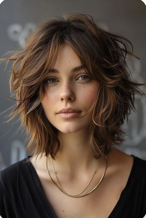 Shaggy Long Bob, Messy Bob Haircut, Medium Shag Hairstyles, Lob Hair, Medium Shaggy Hairstyles, Shaggy Bob Hairstyles, Medium Shag, 50 Hairstyles, Short Shaggy Haircuts