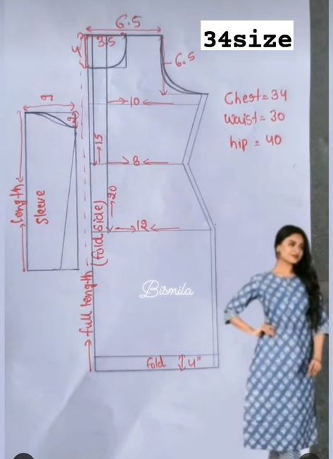 Aesthetic Top Sewing Pattern, Sewing Pattern Drafting, Kurti Sewing Patterns, Kurti Drafting Pattern, Top Stitching Ideas Patterns, Chudidhar Designs, Blouse Latkan, Skirts Design, Devotional Images