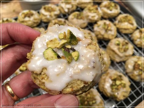 Pistachio Ricotta Cookies Soft Pistachio Ricotta Cookies, Ricotta Pistachio Cookies, Honey Pistachio Ricotta Cookies, Pistachio Ricotta Cookies, Leftover Ricotta, Ricotta Cookies Recipe, Ricotta Cookies, Ricotta Cheesecake, Pistachio Cookies