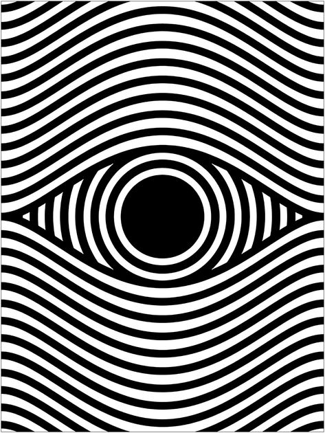 Op art eye portrait format - Optical Illusions (Op Art) Adult Coloring Pages Op Art Illusion, Rhythm Drawing, Pietro Annigoni, Eye Illusions, Illusion Drawings, Eye Logo, Art Optical, Optical Art, Optical Illusions Art