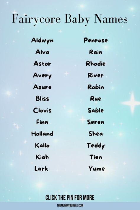 Lovely gender neutral fairycore names for your magical little baby. Over 200 ideas in this ultimate fairy names list. Fairycore Names, Fairy Names, Fairy Boy, Names For Boys, Names List, Fantasy Names, Aesthetic Names, Beautiful Fairy