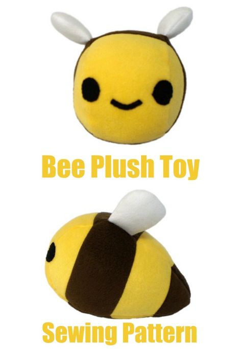 Bumble Bee Sewing Pattern Free, Insect Plush Pattern, Bumble Bee Sewing Pattern, Bee Stuffed Animal Sewing Patterns, Bee Plush Sewing Pattern, Bee Sewing Projects, Bumble Bee Plush, Bee Plushie Pattern, Bee Sewing Pattern