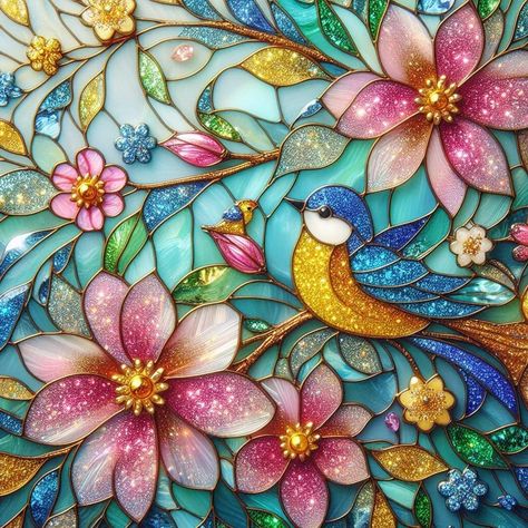 Glass Art Painting, Stained Window, Glass Painting Patterns, Glass Painting Designs, Glass Window Art, Flower Box Gift, Flower Art Drawing, Beautiful Art Paintings, Art & Craft Paint