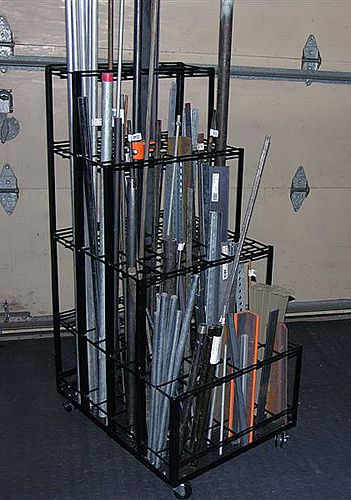 Vertical Material Rack, by J. Valakas | by MillerWelds.com Officine In Garage, Steel Storage Rack, Welding Shop, Valentine Diy, Metal Storage Racks, Garage Tool Storage, Tool Storage Diy, Metal Workshop, Steel Storage