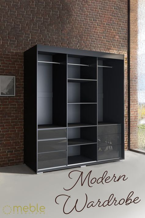 Metal Wardrobe, Wardrobe With Mirror, Mirror Wardrobe, Mirror Furniture, Living Room Pieces, Storage Decor, Wardrobe Designs, Mirrored Wardrobe, Wardrobe Storage