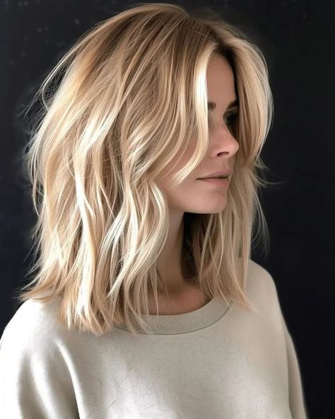 shoulder length hair with short layers • Instagram Hair With Short Layers, Kristin Cavallari Hair, Blonde Hair With Fringe, Short Shoulder Length Hair, Long Bob Blonde, Short Hair Outfits, Shoulder Length Blonde, Blonde Layered Hair, Mom Haircuts