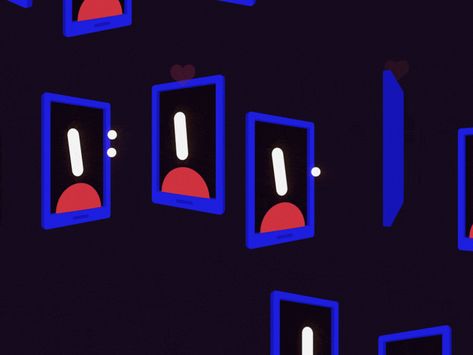 SINGLE GIF: '"Social Media" by Qais Sarhan on Nov. 10, 2017. For those of you who haven't seen it, here is my latest personal animation project. Audio is from Bo Burnham's "Make Happy" Netflix special commenting on our obsession with social media. Check out the full video here https://vimeo.com/240644486.' NOTE: PRESS "READ IT" TO SEE 3 MORE GIFS + 1 STATIC IMAGE FROM THIS CREATOR. NTS: I pinned all the GIFs that I wanted from this collection. Interactive Social Media, Motion Design For Social Media, Social Media Motion Graphics, Social Media Gif Animation, Static Gif, Social Media Animation, Social Media Gif, Social Media Negative Illustration, Social Media Misinformation Illustration