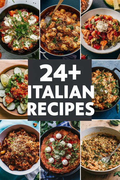 24+ Easy Italian Recipes You Can Whip Up Tonight for a Delicious Family Dinner!...  Whip up a delicious Italian feast tonight with these easy recipes!... From creamy pasta to savory pizza every dish is perfect for family dinner. Enjoy the flavors of fresh basil garlic and mozzarella. Your loved ones will be asking for seconds and talking about this meal for days!... https://ostrali.com/foodr/italian-recipes 7 Course Meal Menu Ideas Italian, Italian Lunch Aesthetic, Healthy Italian Dinner Recipes, Italian Night Dinner, Italian Night Dinner Party, Italian Dinner Ideas, Easy Italian Recipes, Italian Dinners, Healthy Italian Recipes