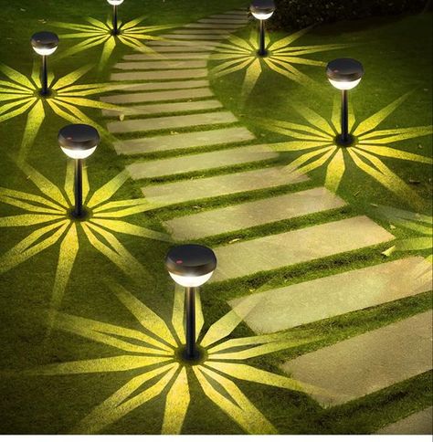 Backyard Solar Lights, Solar Yard Lights, Evening Garden, Solar Path Lights, Backyard Trees, Solar Landscape Lighting, Solar Landscape, Solar Lights Outdoor, Landscape Lights