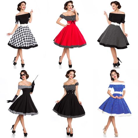 1950 Poodle Skirt Outfits, 50 Dresses Vintage 1950s, Outfits From The 50s, 1950s Party Outfit, Ropa Retro 80s, 50's Outfits 1950s, Fotos Vintage Retro, 1950's Outfits, 50s Party Outfit