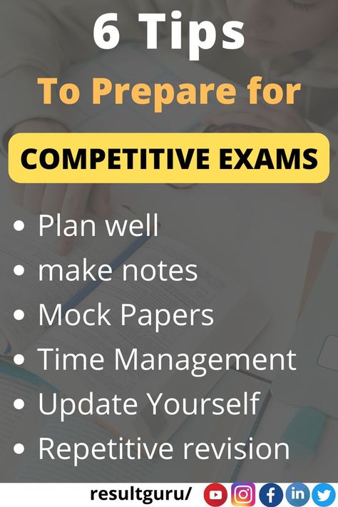 competitive exams Time Management, Tips And Tricks, Education, How To Plan