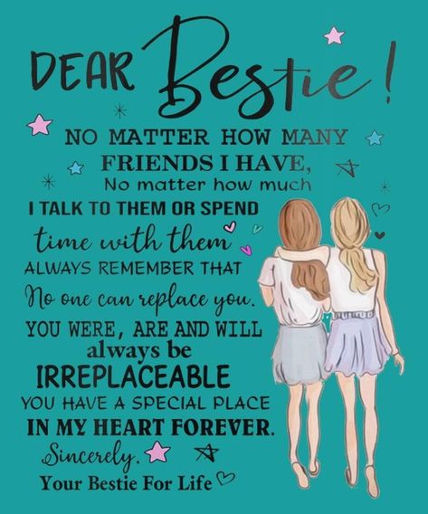 Friendship Day Bestie, Best Friendship Quotes Funny Friends Forever, Lifetime Friends Quotes, Dear Bestie, Words For Best Friend, Special Friendship Quotes, Best Friend For Life, Bestie Stuff, Best Friend Quotes Meaningful