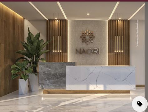 Modern Luxury Office Reception Design, Lobby Minimalist Design, Luxury Hotel Reception Desk, Office Reception Area Design Modern, Japandi Reception Design, Hotel Reception Area Design, Corporate Office Reception Area Design, Recepsionis Design, Reception Luxury Design