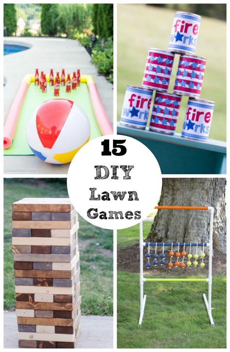 Does summer have you feeling torn between your love of the outdoors and your love of board games? No need to worry- these DIY lawn games will let you enjoy both! 15 DIY Lawn Games to Make 1. DIY Yard... Continue Reading → Lawn Games For Kids, Outdoor Halloween Party Games, Diy Lawn Games, Fun Halloween Party Games, Games To Make, Diy Lawn, Dollar Store Halloween, Adult Halloween Party, Halloween Party Games