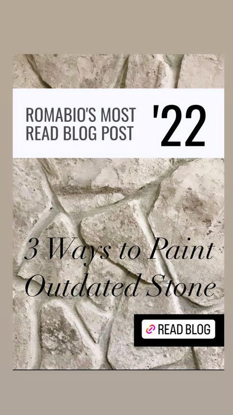 Stone accents can be amazing architectural focal points, but when they’re dark, outdated, or an awful yellow color from the 1970s, the look can be an eyesore. It may feel daunting or scary to change something that seems so permanent, but once you take the plunge, you’ll wish you had painted your stone sooner. We have 3 products you can use to easily update interior or exterior stone. Click Pin to read more. Redoing A Fireplace Ideas, Romabio Nube Gray Exterior, Update Rock Exterior, Lime Wash Stone Exterior House, Exterior Paint With Stone Accent, How To Stain Stone Exterior, Washed River Rock Fireplace, Stone Fireplace Limewash, Whitewash Rock Exterior