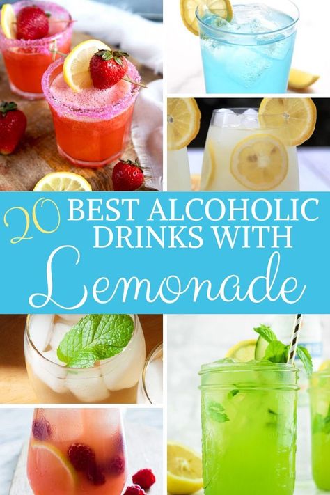 Alcoholic Drinks With Lemonade, Drinks With Lemonade, Lemonade With Alcohol, Electric Lemonade Recipe, Alcoholic Lemonade, Alcoholic Lemonade Drinks, Best Alcoholic Drinks, Lemonade Cocktail Recipe, Sweet Tea Vodka