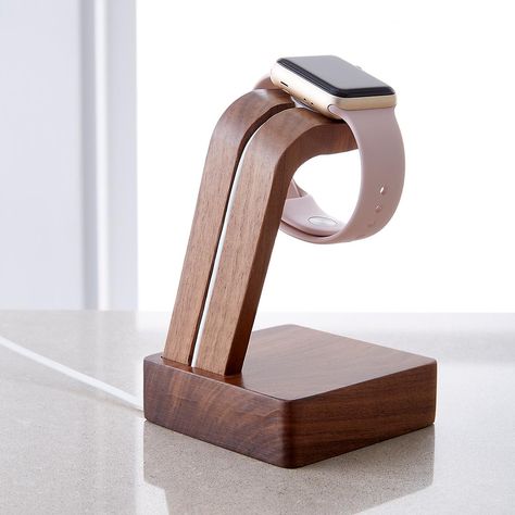 Wood Apple, Apple Watch Stand, Wood Apples, Apple Watch Charger, Watch Stand, Watch Holder, Watch Charger, The Container Store, Cord Organization