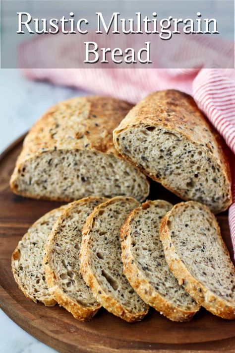 Rustic Multigrain Bread Bread Machine Multigrain Bread Recipe, Rustic Bread Recipe, Multigrain Bread Recipe, Deli Style Sandwiches, Bouchon Bakery, Multi Grain Bread, Multigrain Bread, Grain Bread, Seed Bread