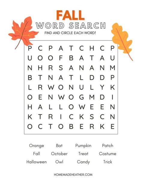 Free Fall Word Search Printable Autumn Word Search Free Printable, October Word Search, Fall Crossword Puzzles Printable, Fall Word Search Free Printable, Word Search For Kids Free Printable, Halloween Word Search Free Printable, Kids Word Search Free Printable, Fall Word Search For Kids, Free Word Search Printables