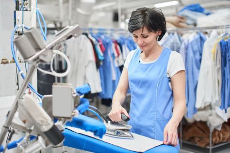 The term dry cleaning is a bit of a misnomer. Learn what is involved in dry cleaning clothes and tips to get the best results from a dry cleaner. Dry Cleaning Clothes, Dry Cleaning Business, Iron Clothes, Laundry Dry Cleaning, Clothes Washing, Commercial Laundry, Pickup And Delivery Service, Dry Cleaning Services, Laundry Drying