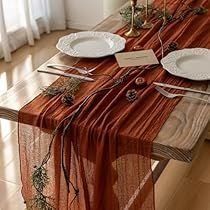 Thanksgiving Home Decorations, Fall Table Runner, Friendsgiving Party, Tafel Decor, Fall Table Runners, Table Flag, Fall Table, Bridal Shower Party, Cheese Cloth