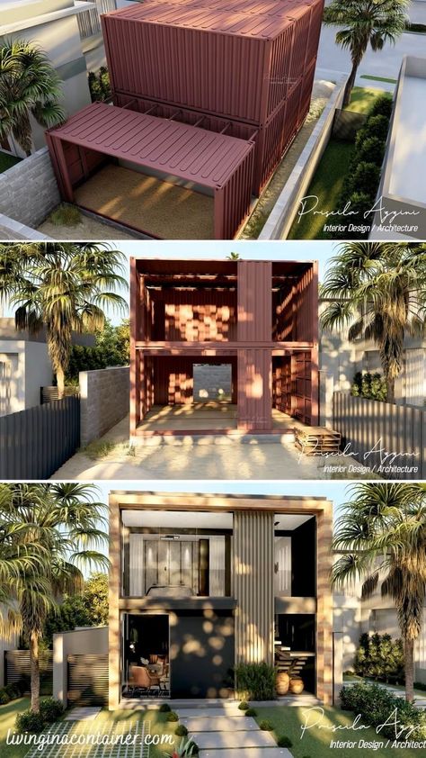 Modular Home Designs, Cargo Container House, Earthship Home, Shipping Container House Plans, House On Stilts, House Design Exterior, Building A Container Home, Container House Plans, Casa Container