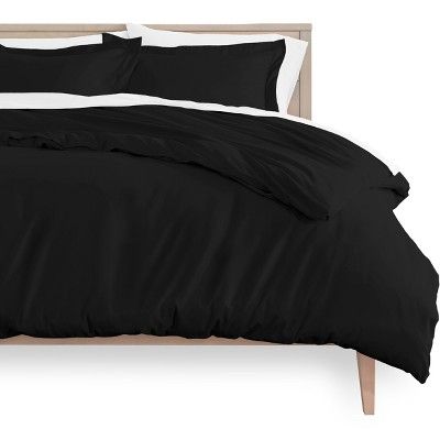 Bare Home Microfiber Duvet Cover And Sham Set Queen Black : Target Black Duvet, Contemporary Duvet Covers, Best Duvet Covers, Full Duvet Cover, Elegant Color, Duvet Covers Twin, Duvet Bedding, Comforter Cover, Soft Duvet Covers