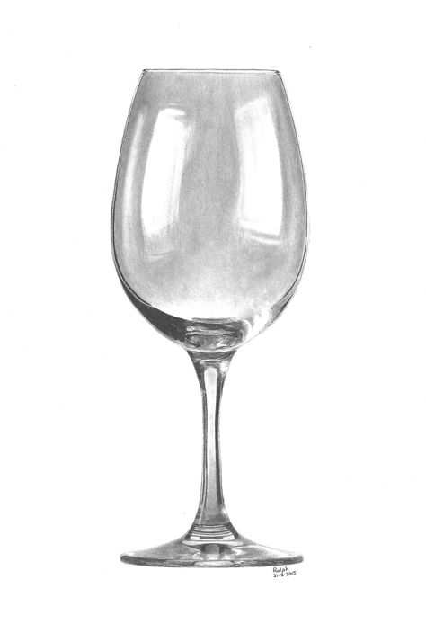 Wine Glass, in graphite Drawing Heart, Couple Drawing, Pottery Vases, Drawing Eyes, Pencil Shading, Object Drawing, Sculpture Ideas, Vase Shapes, Still Life Drawing