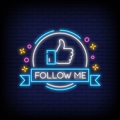 Discover thousands of Premium vectors available in AI and EPS formats Me Neon Sign, Logo Online Shop, Custom Neon Lights, Neon Logo, 500 Followers, Neon Design, Neon Wallpaper, Neon Light Signs, Instagram Logo