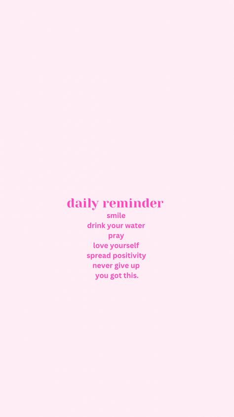 Pink Reminder Aesthetic, Pretty Wallpapers Aesthetic Pink, Self Love Pink Wallpaper, Reminders For 2024, Wallpaper Backgrounds Pink Quotes, Pink Background Motivational Quotes, Affirmation Quotes Aesthetic Pink, Pink Iphone Wallpaper Quotes, Spring Widgets Aesthetic Pink