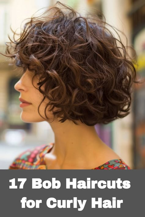 Discover the beauty of bob haircuts for curly hair, a versatile and stylish option to elevate your natural curls. These cuts are customizable to suit different curl patterns, ensuring a flattering silhouette that accentuates your features perfectly. Whether you prefer a timeless bob or a trendy style with bangs, there's a bob haircut for every individual. Short curly bobs exude charm and ease, providing a sleek look that showcases the allure of your curls while keeping a contemporary edge. Curly And Short Hairstyles, Big Curls For Shoulder Length Hair, Short Wavy Haircuts For Long Faces, Inverted Bob Hairstyles For Curly Hair, Short Haircuts With Curly Hair, Bobbed Wavy Hair, Short Stacked Bob Haircut Over 50 Curly Hair, Short Bobs For Curly Hair, Haircuts For Fine Curly Hair Round Faces