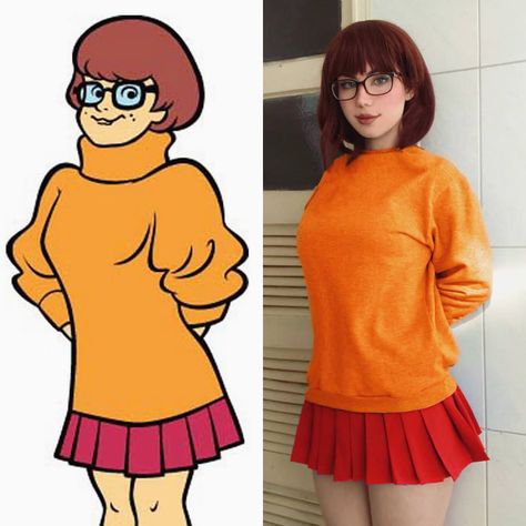 Velma from Scooby Doo by Maria Fernanda Scooby Doo Disfraz, Velma Costume, Scooby Doo Costumes, Velma Cosplay, Velma Scooby Doo, Daphne And Velma, Cartoon Costumes, Female Cartoon Characters, Diy Kostüm