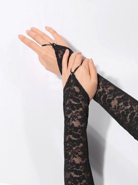 Black Hand Accessories, Black Prom Accessories, Hand Gloves Fashion, Black Gloves Fingerless, Net Gloves, Prom Gloves, Fancy Gloves, Gloves Dress, Mesh Gloves