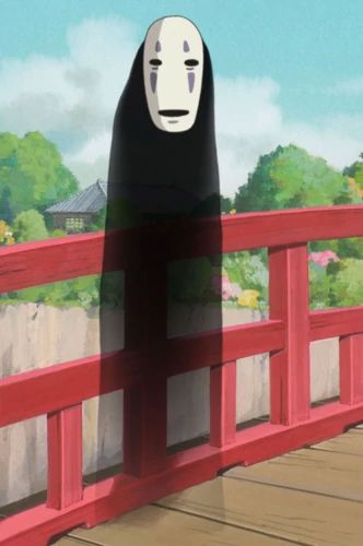 No-Face | Ghibli Wiki | Fandom Mouth Painting, 하울의 움직이는 성, Studio Ghibli Characters, Dark Spirit, Studio Ghibli Movies, Face Characters, Japanese Names, Ghibli Movies, Ghibli Art