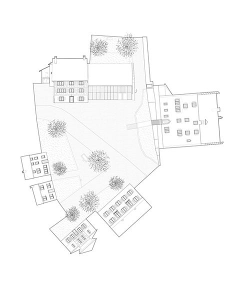 Karamuk Kuo, Facade Drawing, Bauhaus Interior, Architecture Facade, Bar Plans, Landform, Elevation Drawing, Architecture Elevation, Architecture Presentation Board